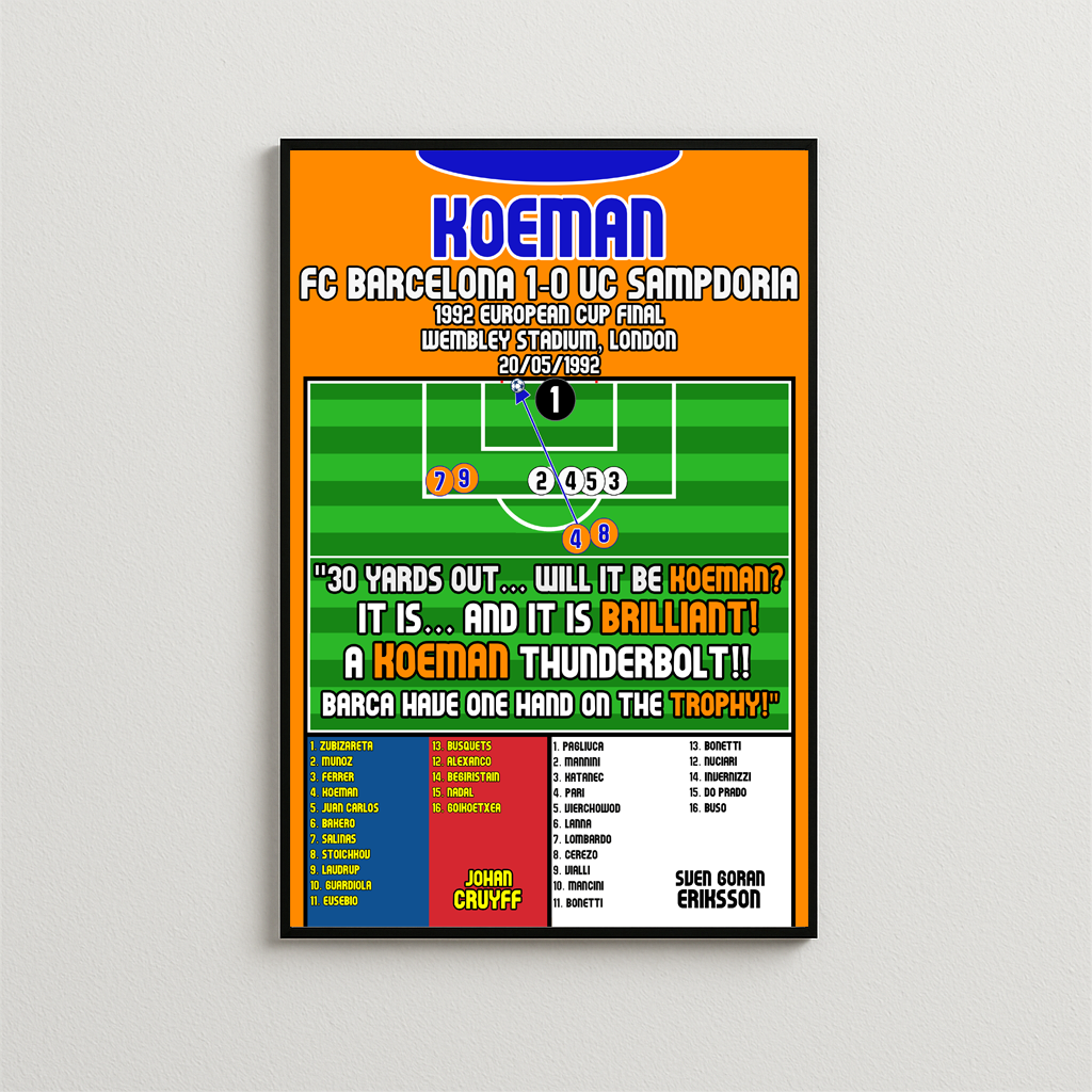 Ronald Koeman vs Sampdoria - 1992 UCL Final